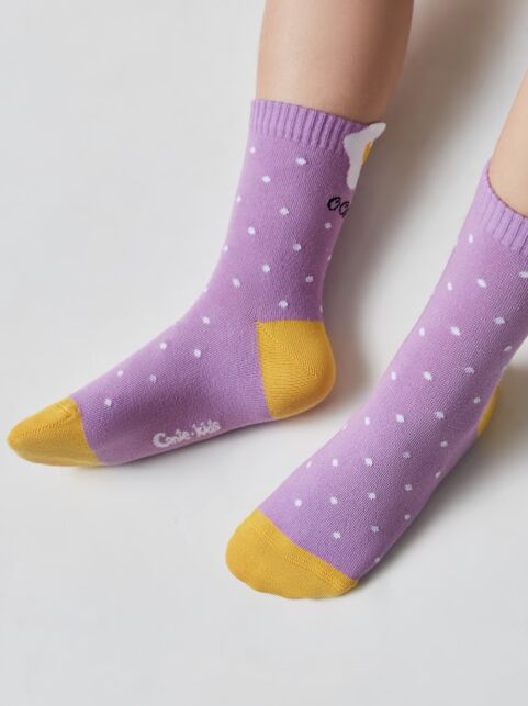 Носки из хлопка с декоративным 3D-пикотом “Oops” - купить в интернет-магазине Conte