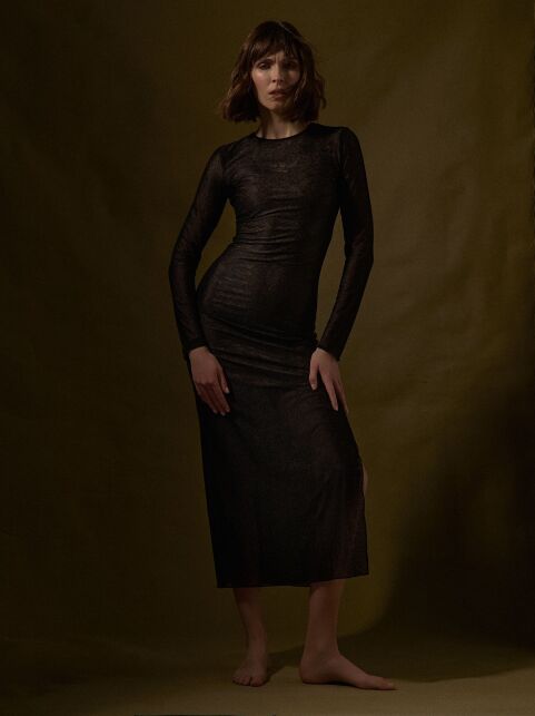 Платье-макси из сетки с цветочным рисунком FLORAL TATTOO LPL 3132 - купить в интернет-магазине Conte