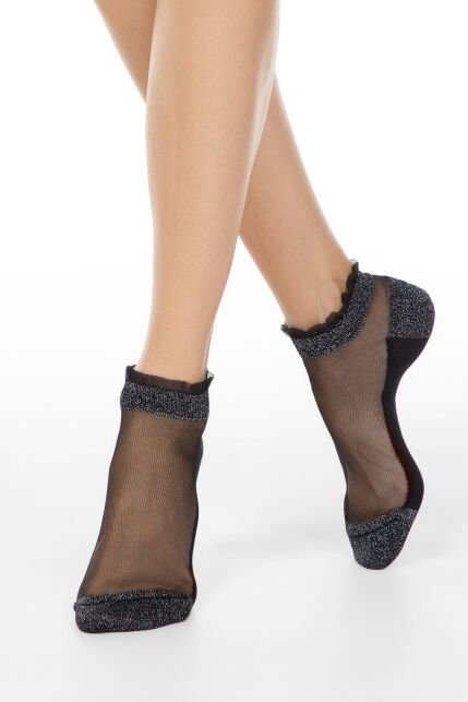 Короткие носки с люрексом и воланом - купить в интернет-магазине Conte