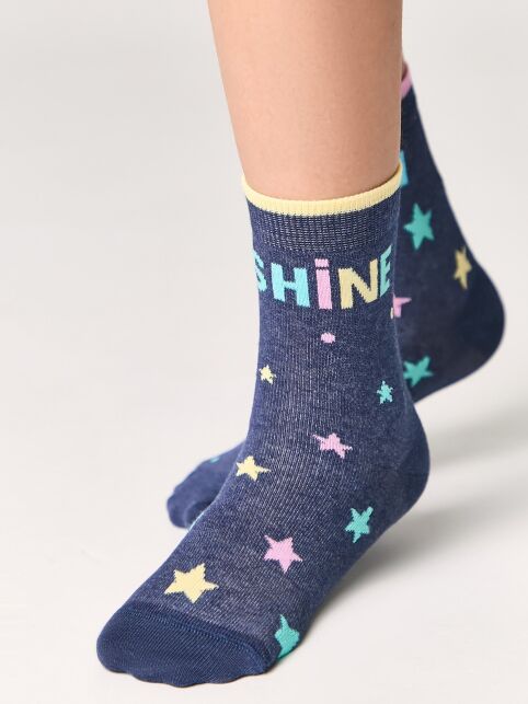 Хлопковые носки с веселыми рисунками "Веселые ножки", модель 477 - купить в интернет-магазине Conte