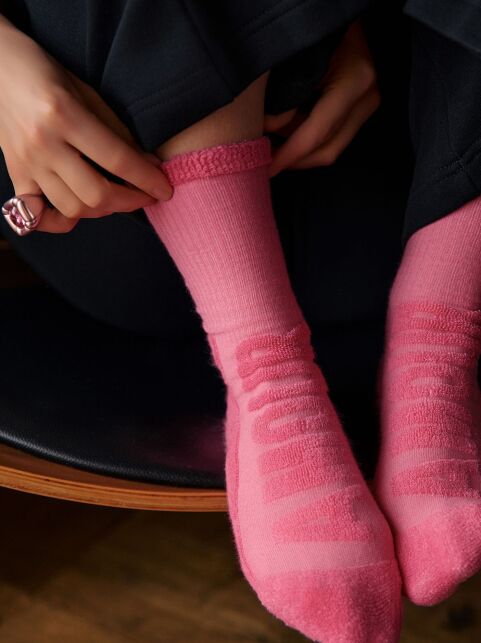 Удлинённые носки с махровой стопой и объёмным рисунком «Amour» - купить в интернет-магазине Conte