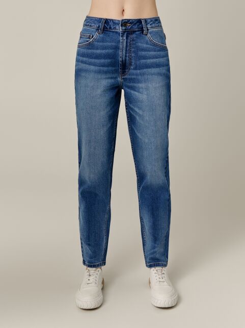 Джинсы mom с эффектами потертости CON-666 - купить в интернет-магазине Conte