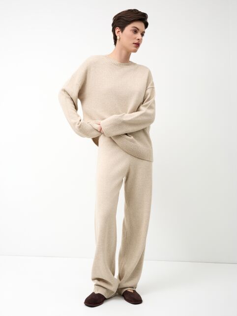Прямые брюки из пряжи с шерстью LDK24131 - купить в интернет-магазине Conte