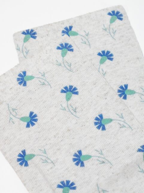 Носки из смесовой пряжи с хлопком и льном «Васильки» - купить в интернет-магазине Conte