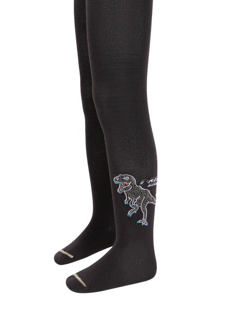 Хлопковые графитовые колготки TIP-TOP с рисунком "динозаврики" - купить в интернет-магазине Conte