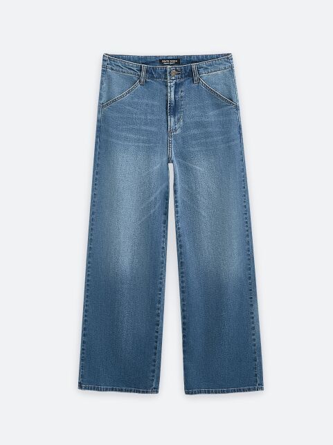 Джинсы wide leg ULTRA-LONG с талиевыми вытачками по спинке CON-806 - купить в интернет-магазине Conte