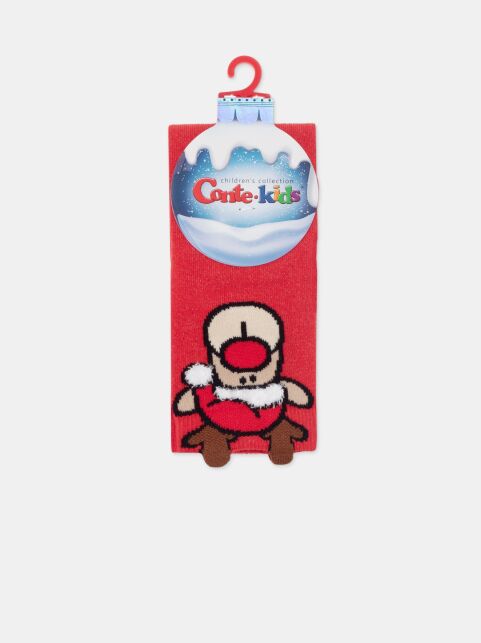 Новогодние носки с пикотом «Рудольф» - купить в интернет-магазине Conte