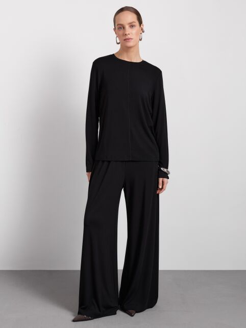 Лонгслив из вискозы с декоративными швами LD 3506 - купить в интернет-магазине Conte