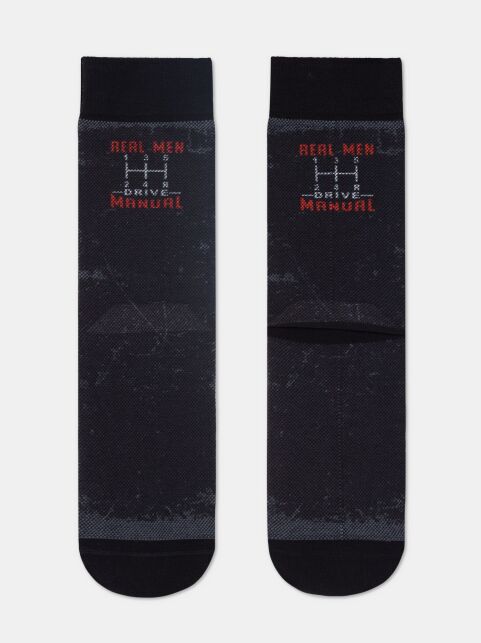 Носки черные с хлопком из лимитированной коллекции RACINGBYxDIWARI - купить в интернет-магазине Conte