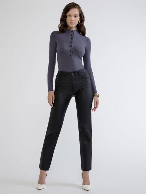 Боди в рубчик из вискозы с планкой на кнопках LBD 2788 - купить в интернет-магазине Conte