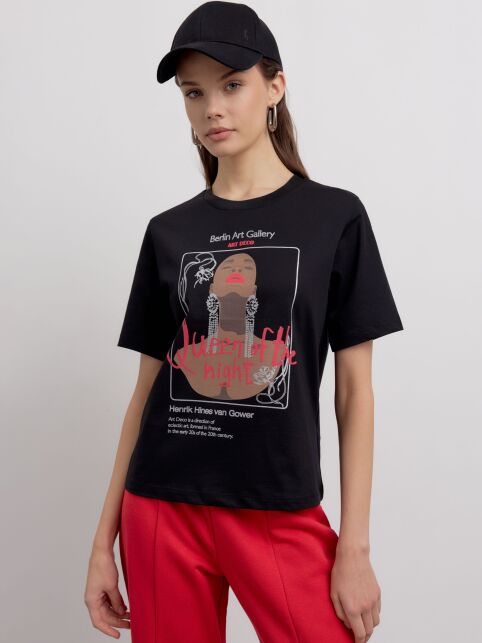 Футболка из хлопка с рисунком LD 2654 - купить в интернет-магазине Conte