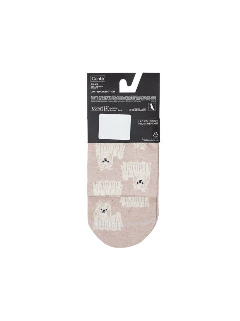 Носки со льном из лимитированной коллекции BEST FRIENDS «Мальтийская болонка» - купить в интернет-магазине Conte