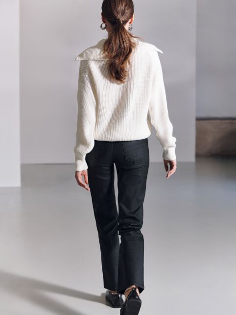 Черные джинсы straight «под кожу» с высокой посадкой CON-710 - купить в интернет-магазине Conte