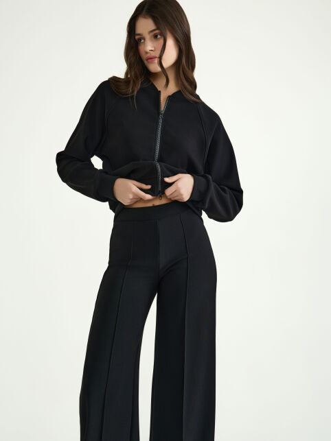 Прямые брюки широкого кроя с высокой посадкой и строчками по переду LBK 3121 - купить в интернет-магазине Conte