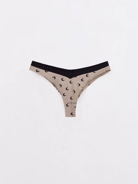 Трусы «бразилиана» с V-образной талией и рисунком TATTOO MOON LBR 2204 - купить в интернет-магазине Conte