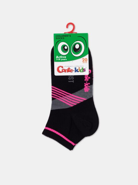 Короткие черные спортивные носки ACTIVE lycra®, модель 956 - купить в интернет-магазине Conte