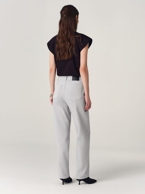 Серые джинсы loose с лавандовым оттенком CON-943 - купить в интернет-магазине Conte
