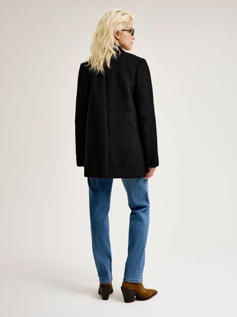 Чёрный жакет из твида LJ 3271 - купить в интернет-магазине Conte