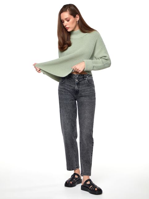 Джинсы mom из денима оксидной варки CON-590 - купить в интернет-магазине Conte