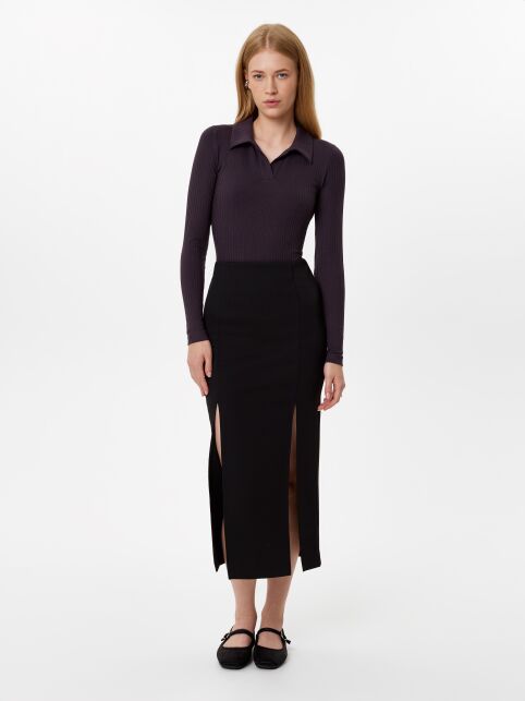 Боди в рубчик с отложным воротником LBD 3453 - купить в интернет-магазине Conte