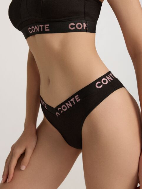 Трусы «бразилиана» с V-образной линией талии из бамбука с хлопком COMFY LINE LBR 2991 - купить в интернет-магазине Conte