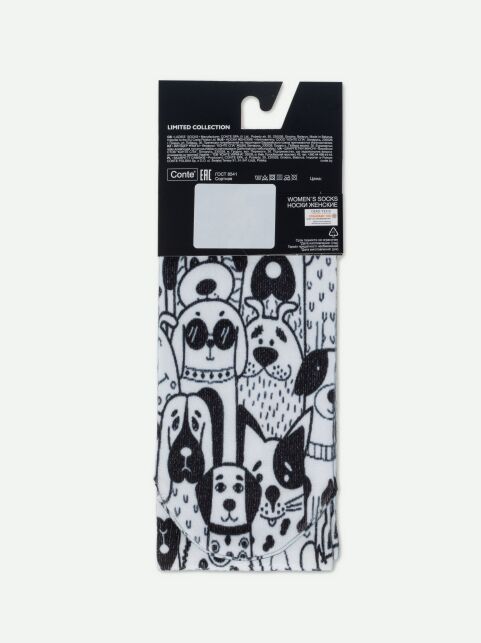 Удлиненные носки с хлопком «Dogs» - купить в интернет-магазине Conte