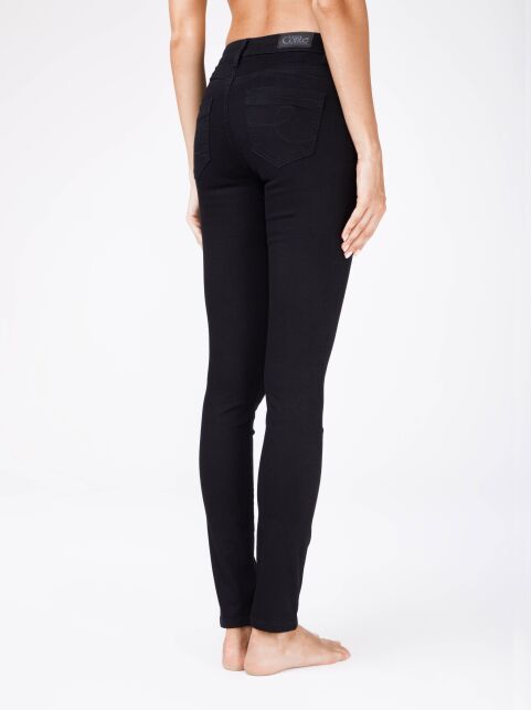 Моделирующие черные Джинсы Skinny с высокой посадкой CON-96 Lycra® - купить в интернет-магазине Conte
