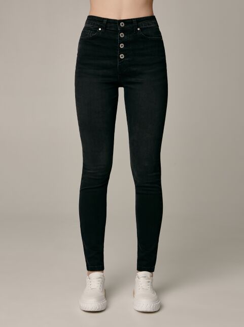 Джинсы skinny на пуговицах CON-609 Джинсы skinny на пуговицах CON-609 - купить в интернет-магазине Conte