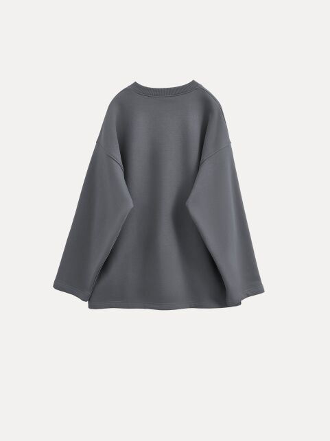 Джемпер из футера с ассиметричной планкой на горловине LD 3231 - купить в интернет-магазине Conte