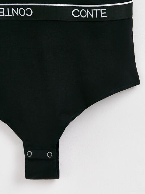 Боди с перекрестными бретелями из премиального бамбука BLACK&WHITE LBT 2248 - купить в интернет-магазине Conte