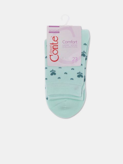 Махровые носки из хлопка с рисунками «Цветы» - купить в интернет-магазине Conte