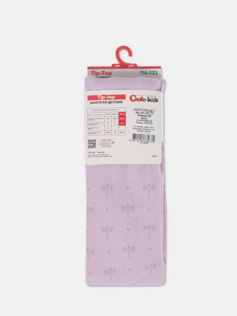 Колготки из хлопка с рисунками «стрекозы» - купить в интернет-магазине Conte