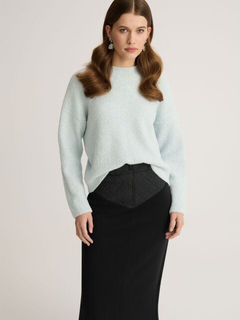 Юбка из футера на флисе с кокеткой на молнии LU 2845 - купить в интернет-магазине Conte