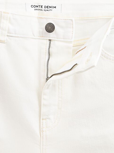 Джинсы straight молочного цвета с необработанным краем CON-769 - купить в интернет-магазине Conte