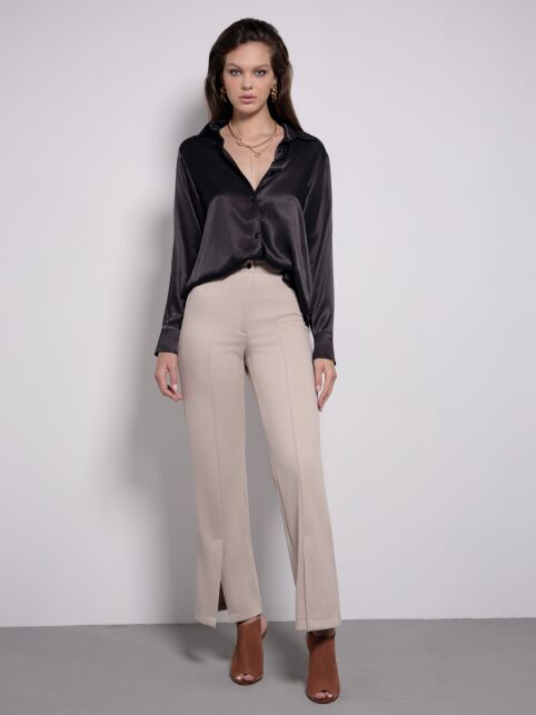 Классическая рубашка из вискозы с атласным блеском LBL 2824 - купить в интернет-магазине Conte