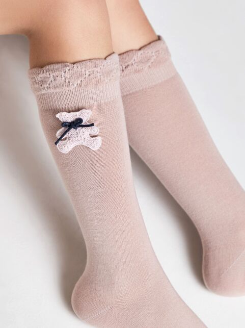 Удлиненные носки из хлопка с декоративной игрушкой «Вear» - купить в интернет-магазине Conte