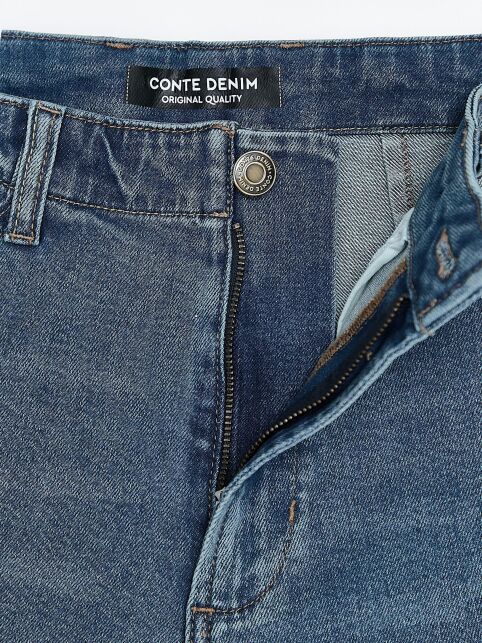 Джинсы wide leg ULTRA-LONG с талиевыми вытачками по спинке CON-806 - купить в интернет-магазине Conte