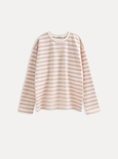 Лонгслив в полоску из интерлока LD 3591 - купить в интернет-магазине Conte