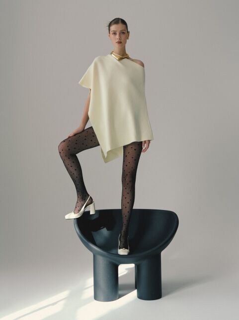 Колготки в сердечки и точки FEELING - купить в интернет-магазине Conte