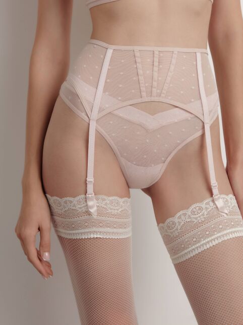 Пояс для чулок в мелкую сетку с рисунком «точки» MESH&DOTS LP 1892 - купить в интернет-магазине Conte