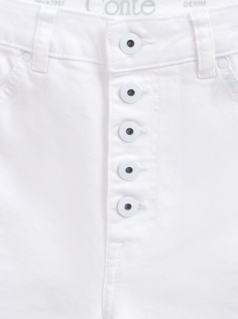 Белые джинсы slim fit с застежкой на пуговицы CON-647 - купить в интернет-магазине Conte