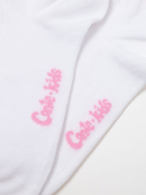 Короткие бело-розовые спортивные носки ACTIVE lycra®, модель 580 - купить в интернет-магазине Conte