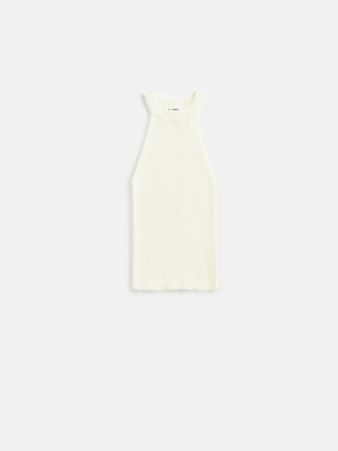 Топ прилегающего силуэта из пряжи с хлопком и модалом LDK2559 - купить в интернет-магазине Conte