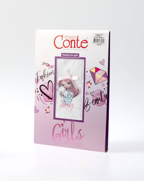 Колготки из микрофибры с рисунком и декором LOVELY - купить в интернет-магазине Conte