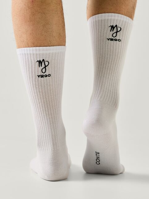 Удлинённые хлопковые носки с вышивкой «Дева» - купить в интернет-магазине Conte