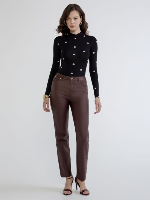 Боди из визкозы в крупный горошек LBD 2900 - купить в интернет-магазине Conte