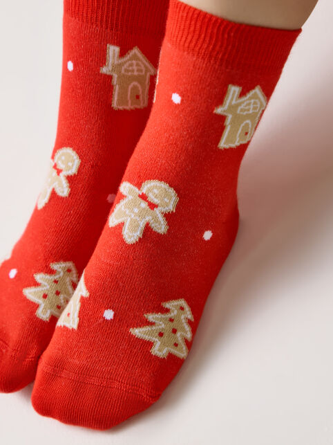 Носки с рисунком «Новогодние пряники» зимняя коллекция - купить в интернет-магазине Conte