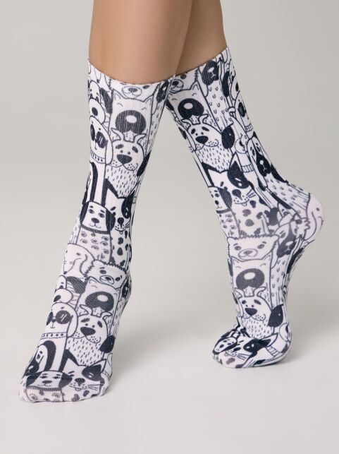 Удлиненные носки с хлопком «Dogs» - купить в интернет-магазине Conte