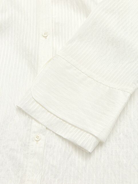 Рубашка из полупрозрачной ткани с двойными манжетами LRU 3434 Рубашка из полупрозрачной ткани с двойными манжетами LRU 3434 - купить в интернет-магазине Conte