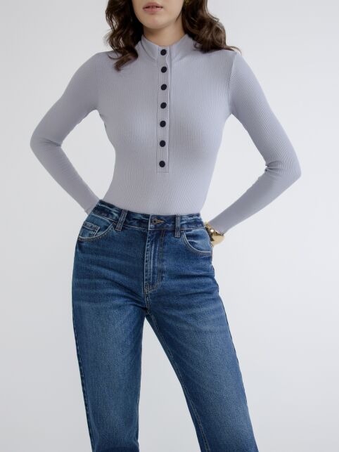 Боди в рубчик из вискозы с планкой на кнопках LBD 2788 - купить в интернет-магазине Conte